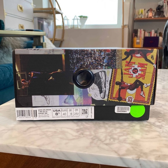 Women Nike Jordan 1 Sneaker Cool Grey Suede Dipped Purple Leather SZ 8.5 CW9857 - Picture 4 of 11